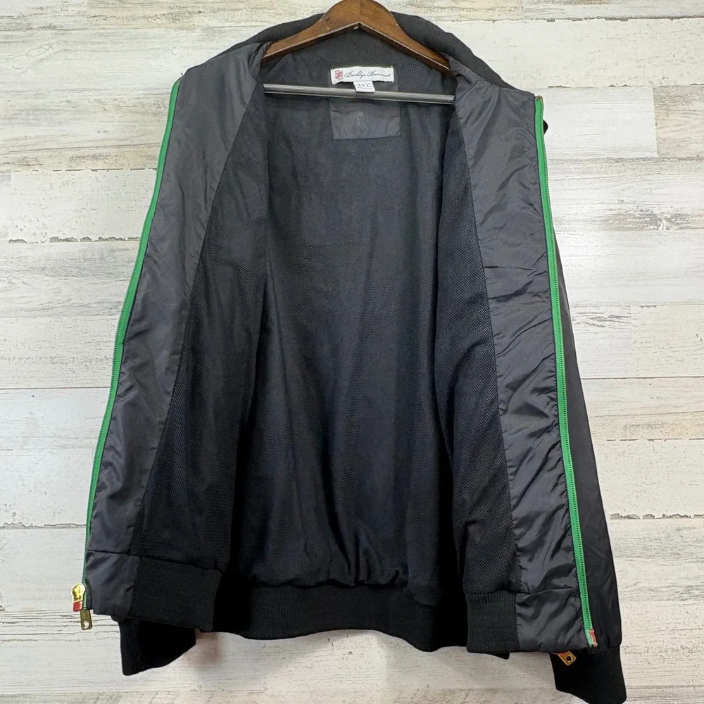 Brooklyn Basement Bomber Jacket Mens 3XL Black Dual Gold Zip Utility Streetwear
